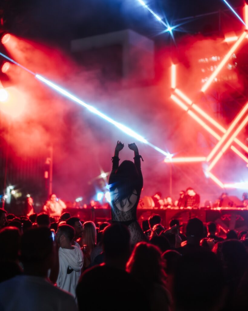 Crowd dancing at Skyline Festival 2025