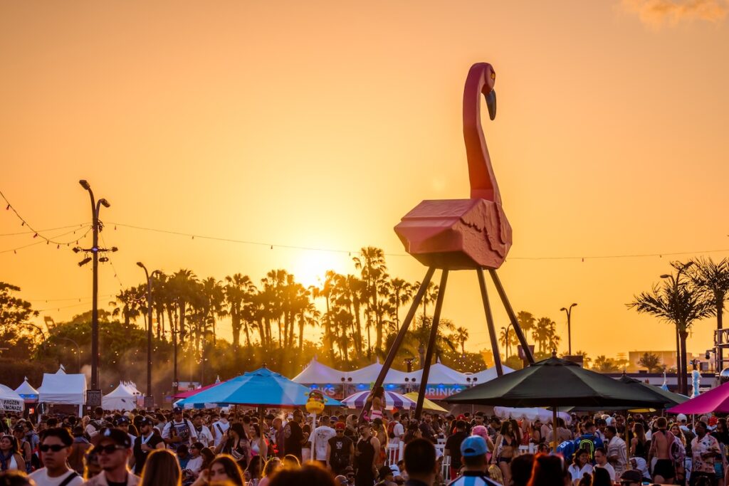 Sunset crowd at Day Trip Festival Long Beach