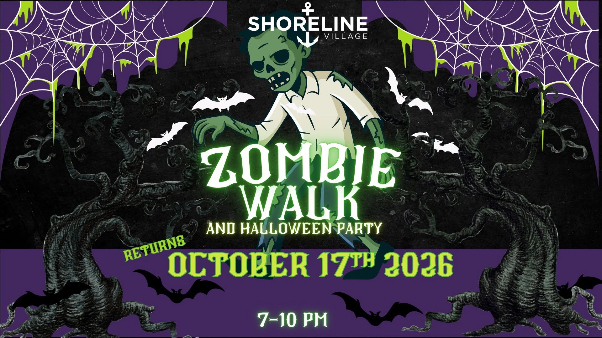 SHORELINE VILLAGE’S ZOMBIE WALK & HALLOWEEN PARTY