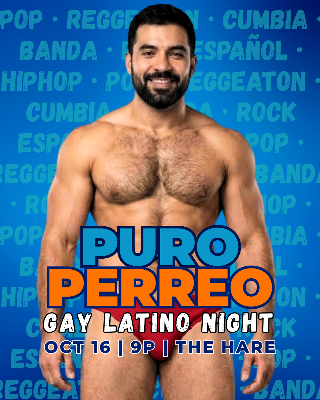 Puro Perreo gay Latino video dance party at The Hare in Long Beach